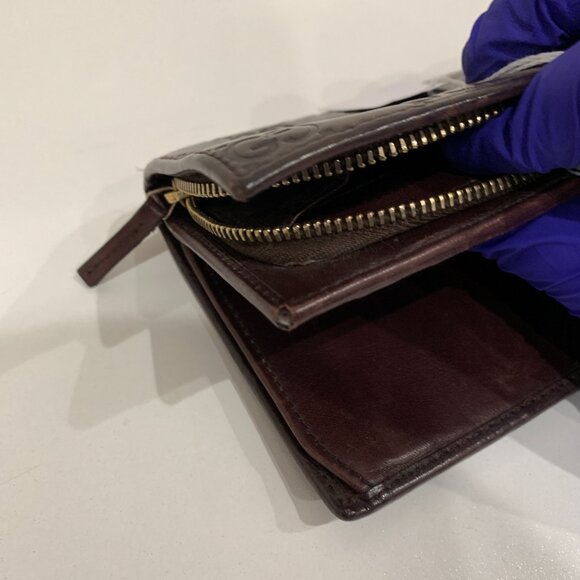 Gucci Brown Leather Bifold Long Wallet Sku#84185 (gently used, pocket dusty) - Picture 13 of 14